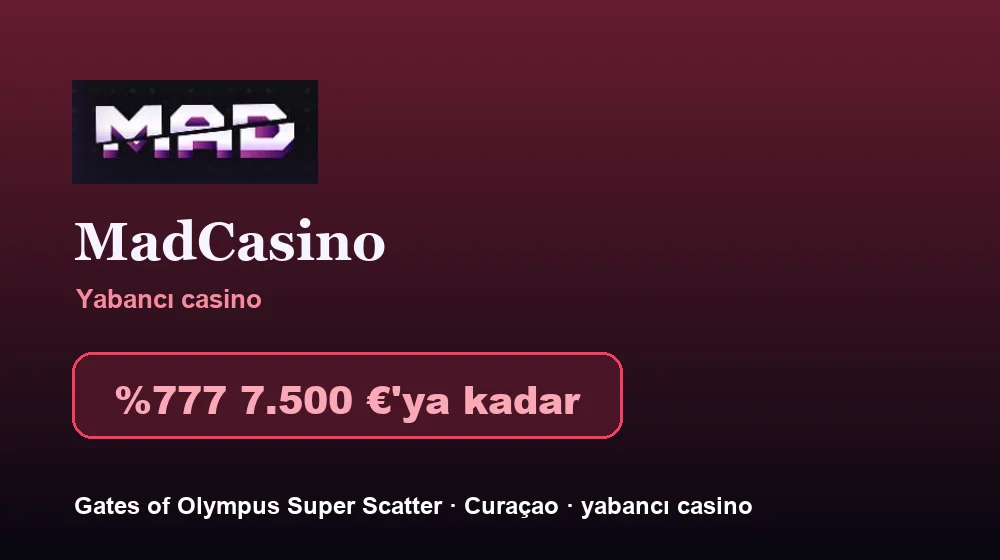 MadCasino Casino ekran görüntüsü