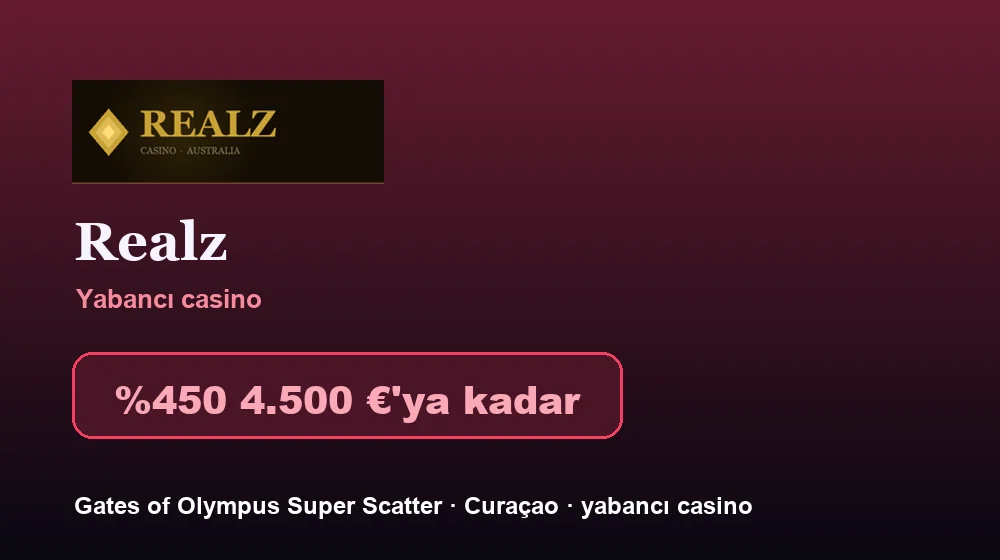 Realz Casino ekran görüntüsü
