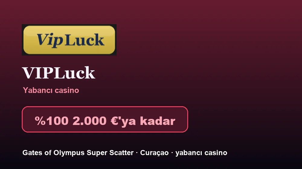 VIPLuck Casino ekran görüntüsü