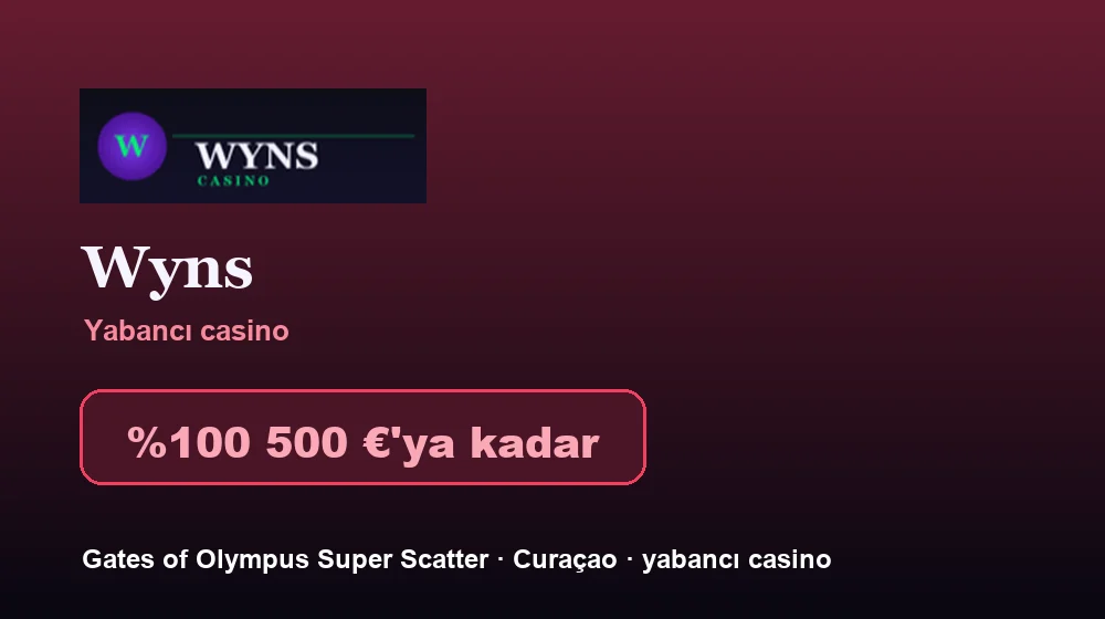 Wyns Casino ekran görüntüsü